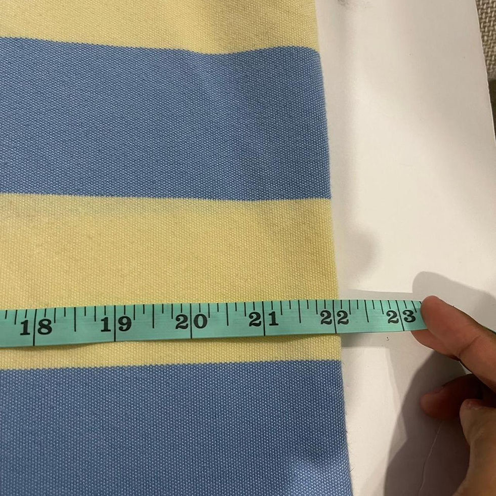 Thumbnail: Izod Striped Men's Polo Shirt Blue and Yellow Small