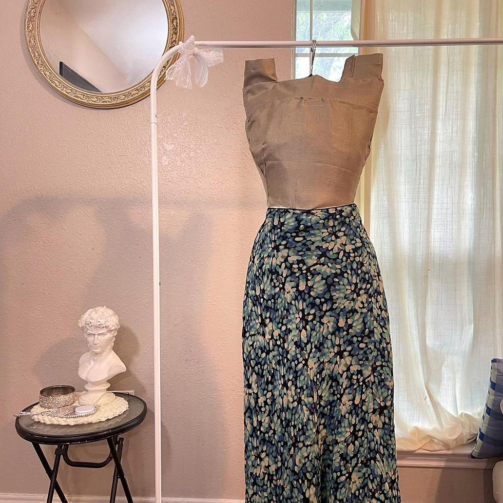 Women's Floral Maxi Skirt Size M Boho Green Multi
