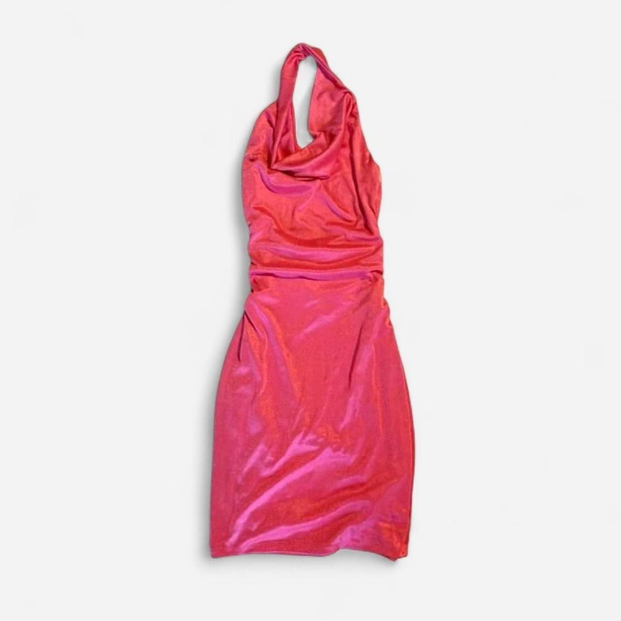 Popular 21 Barbie Pink Bodycon Cowl Neck Dress Size L