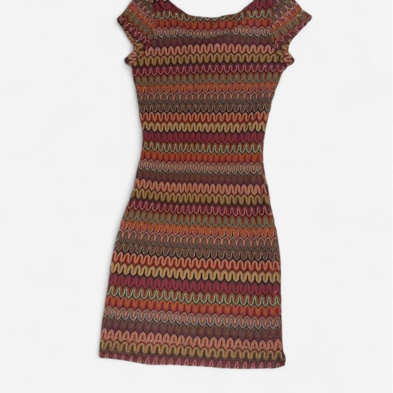 Women's Bodycon Dress Multicoloured With Zipper Size Small