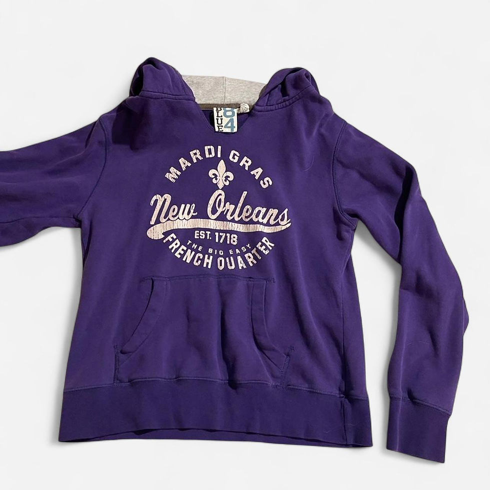 Purple New Orleans Hoodie With White Lettering