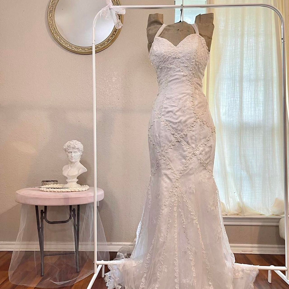 White Mermaid Wedding Dress With Chapel Train Size XS