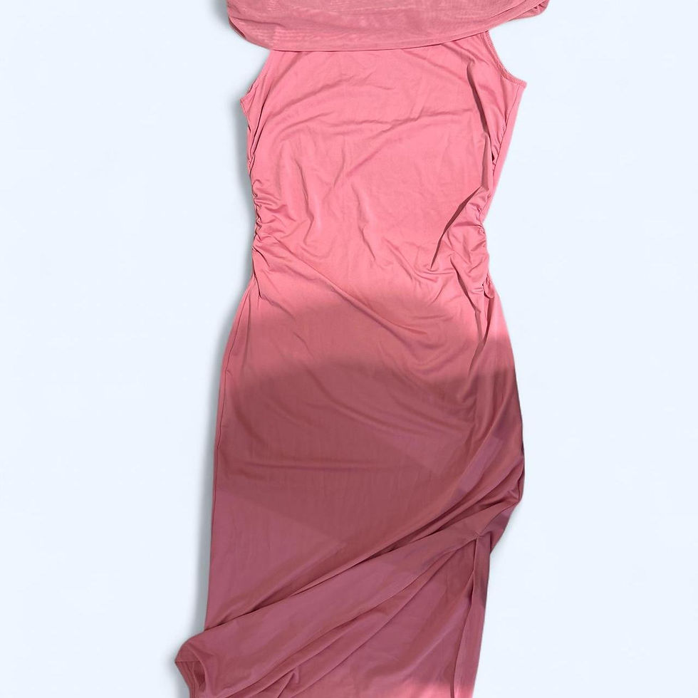 Pink Satin Ruched Maxi Dress Formal Wedding Y2K