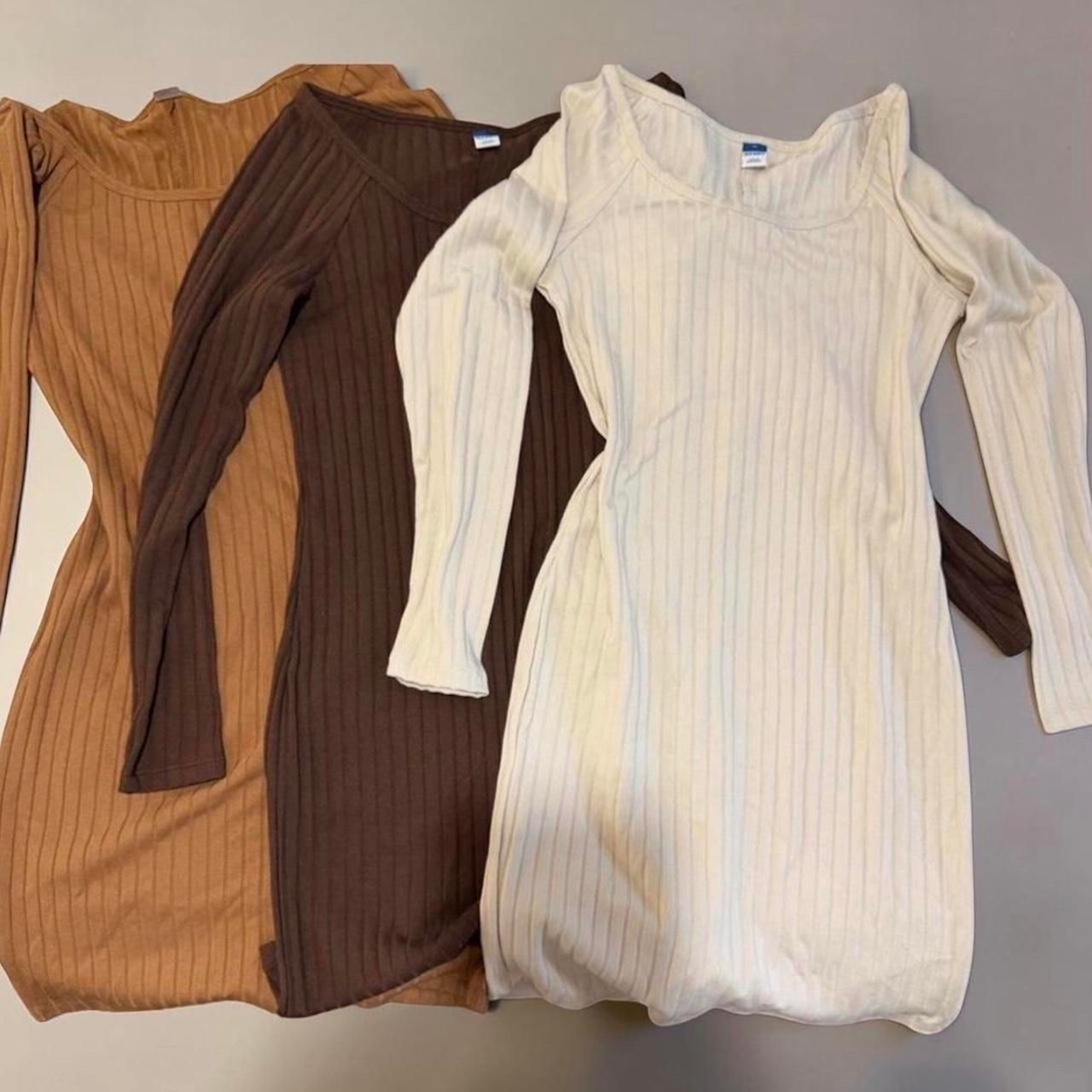 Old Navy Ribbed Long Sleeve Bodycon Dress Size M Multi