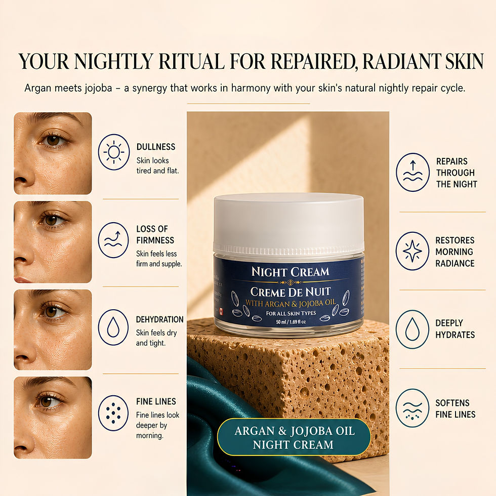 Thumbnail: Jojoba and argan oil night cream for overnight face repair and hydration – The Argan Springs