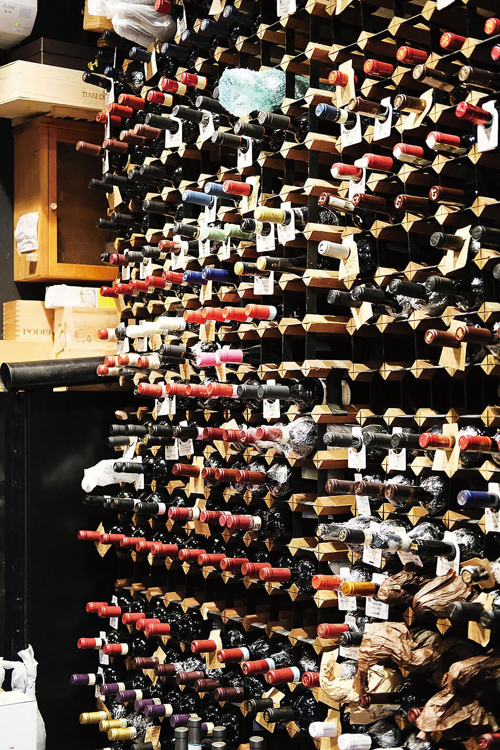 豊富なワイン蒐集