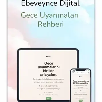 Bebeğim neden gece uyanıyor? Gece sık uyanan bebek normal mi? 6 ay ve 1 yaş bebeklerde gece uyanmaları hakkında en çok merak edilen sorulara yardımcı olan interaktif dijital rehber.