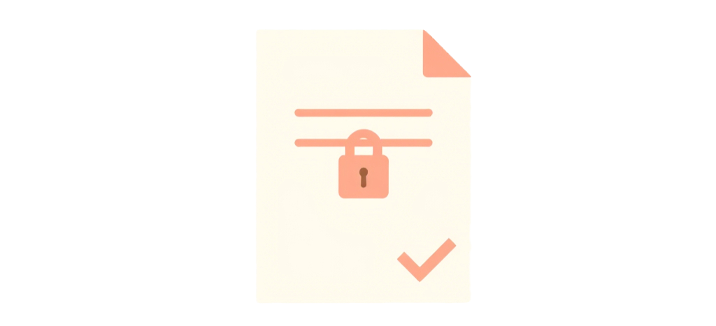 Minimal flat illustration of a no-refund concept using simple icons only (no text)_ a docu