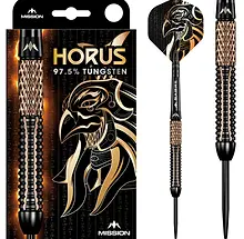 Mission Horus Black & Bronze Electro Plated 97.5% Tungsten Steel Tip Dart Set