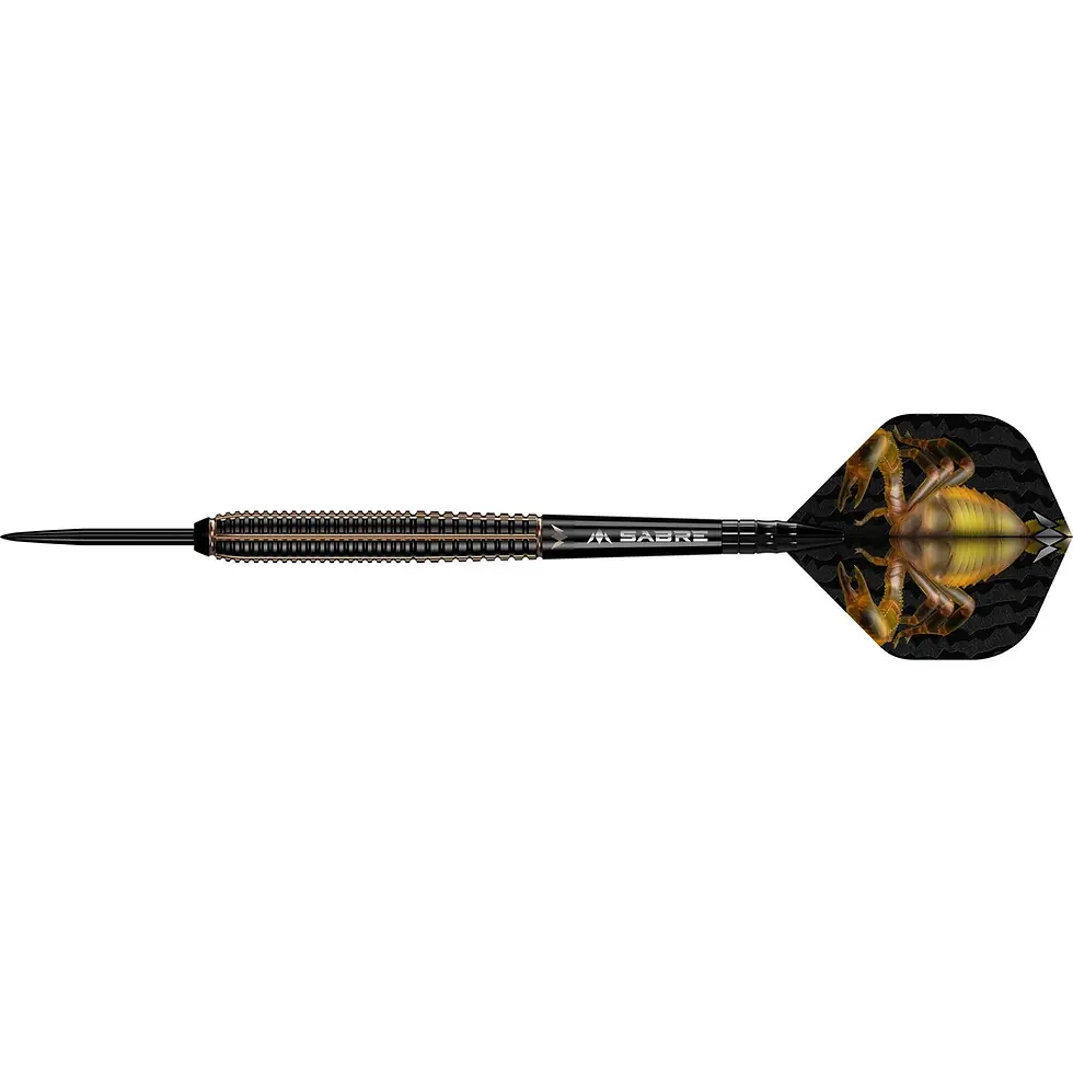 Thumbnail: Mission Scorpion Black & Gold Electro Plated 90% Tungsten Steel Tip Dart Set