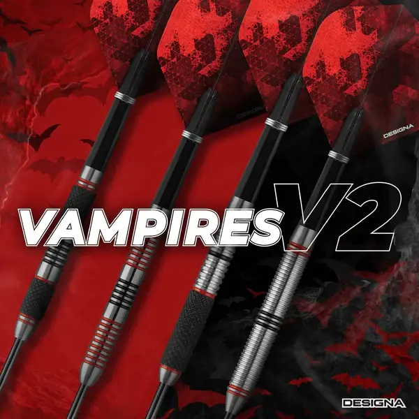 Thumbnail: Designa Vampires V2 Darts - M3 - Steel Tip Dart Set