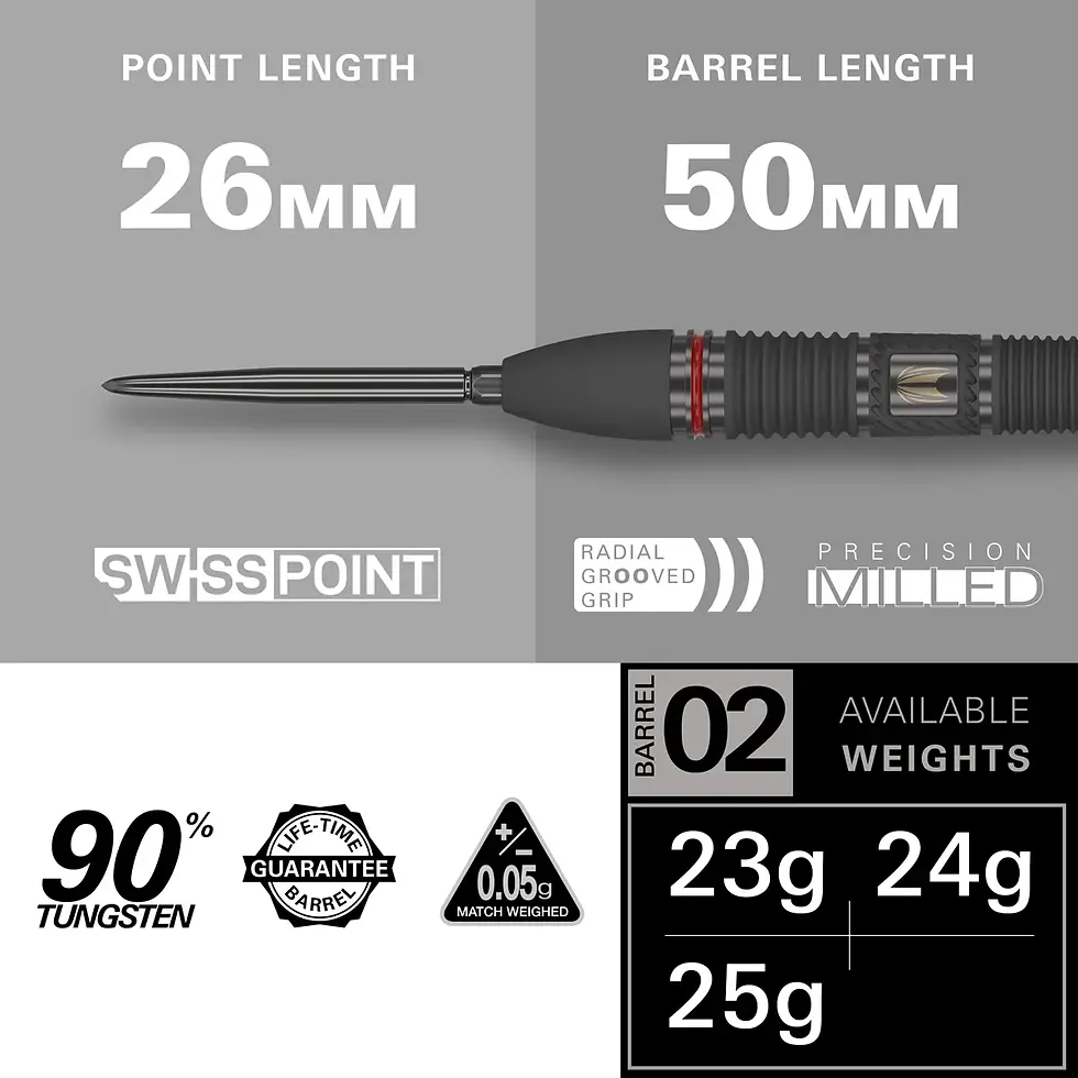 Thumbnail: Target Scope 02 90% Tungsten Swiss Point Steel Tip Dart Set