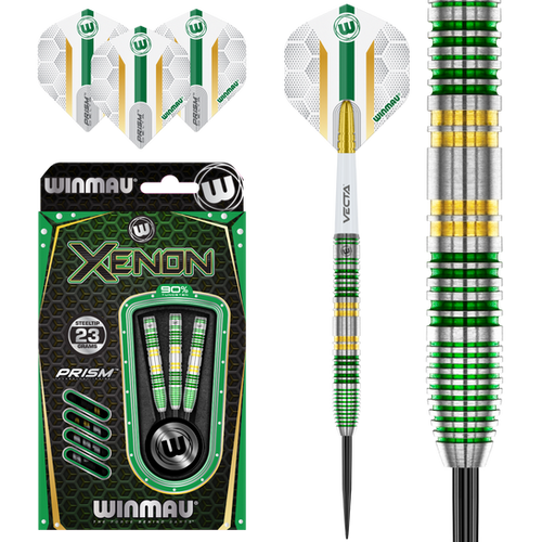 Winmau Xenon 90% Tungsten Steel Tip Dart Set | Red Rose Darts