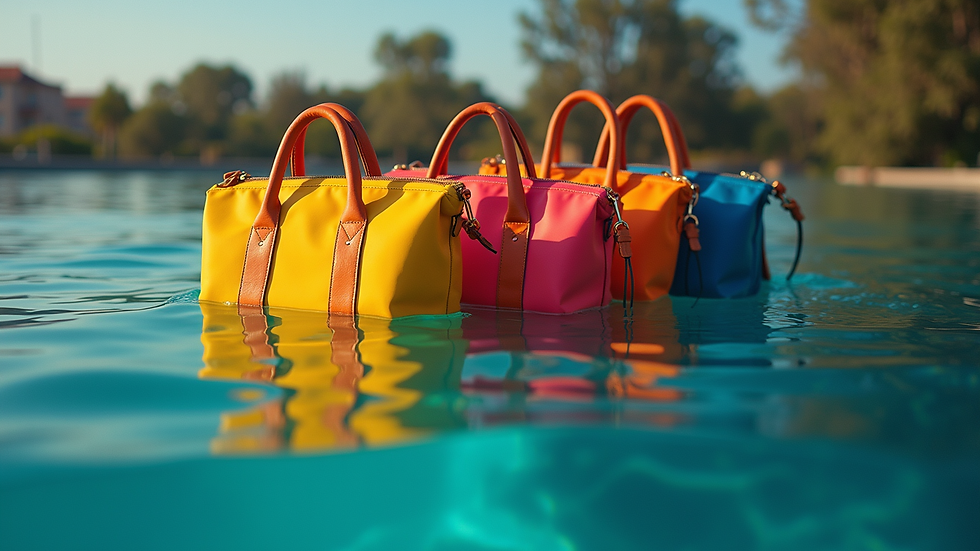 Vue en plongée d’une sélection de sacs industriels colorés et personnalisés