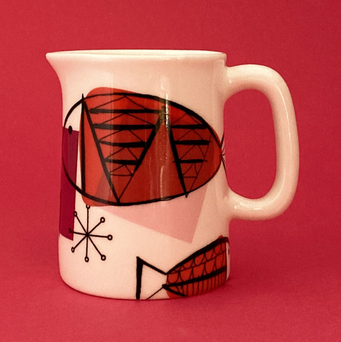 Funky Red Fish - Farmhouse Jug / quarter pint (142ml)