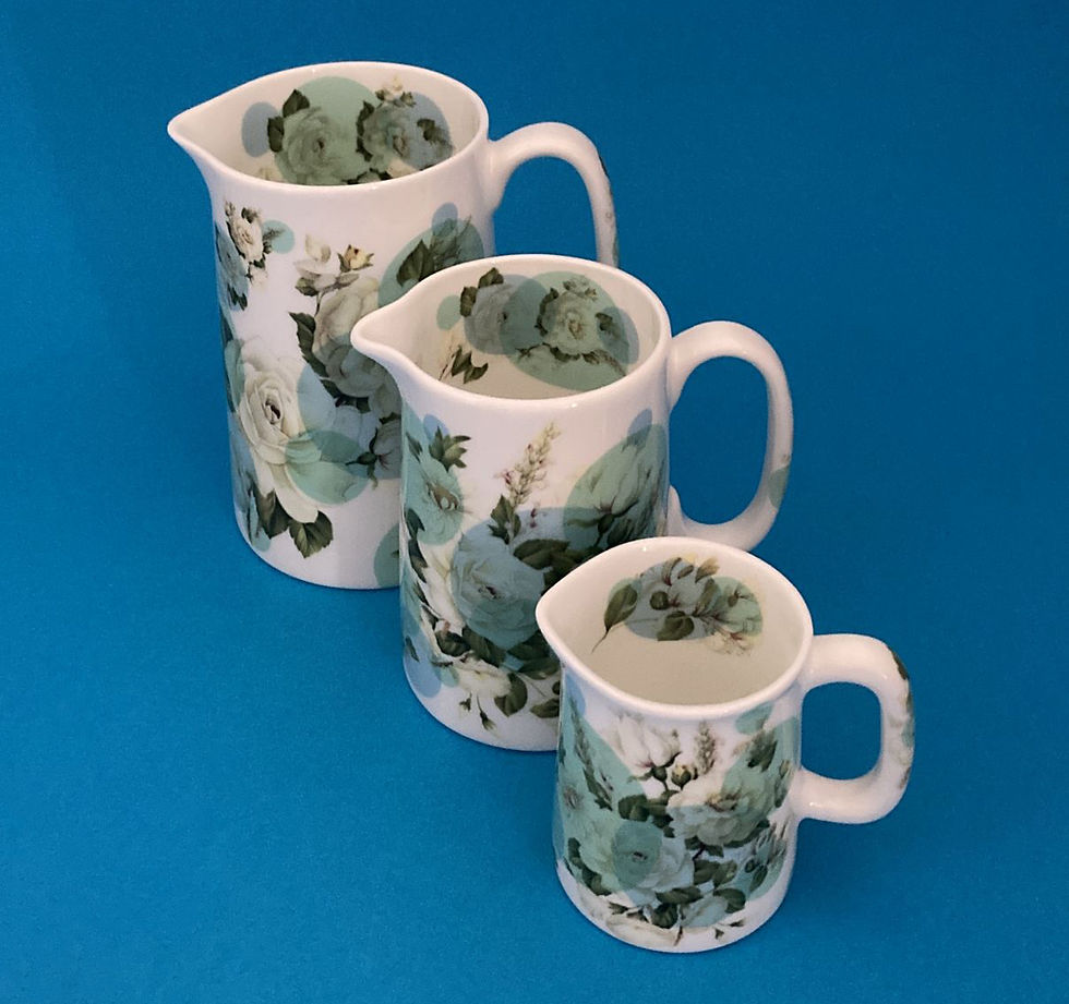 Thumbnail: White Mist - Farmhouse Jug / quarter pint (142ml)