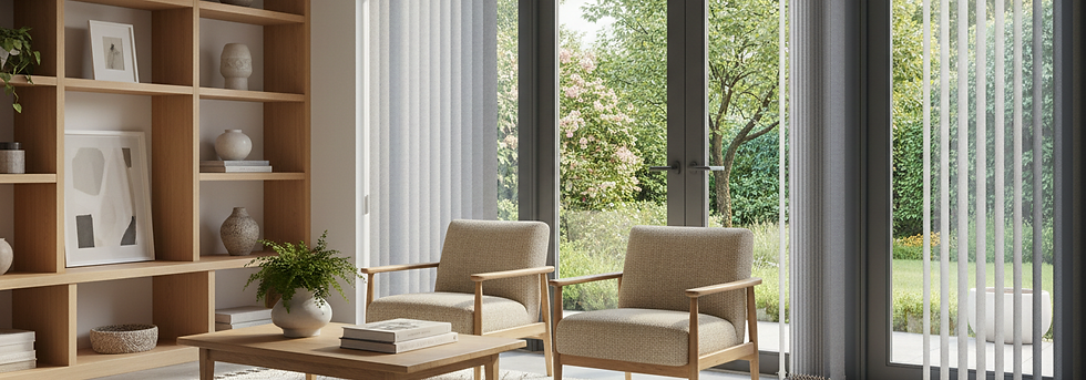 Vertical Blinds in a Lounge