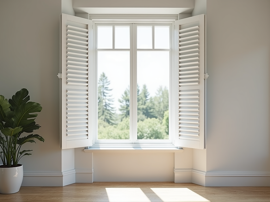 Full height plantation shutters
