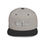 Thumbnail: Flat Bill Snapback Hat — White Gothic "West Town" Embroidered Cap
