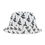 Thumbnail: Monochrome Flamingo Pattern Bucket Hat — Retro Black & White AOP Sun Hat