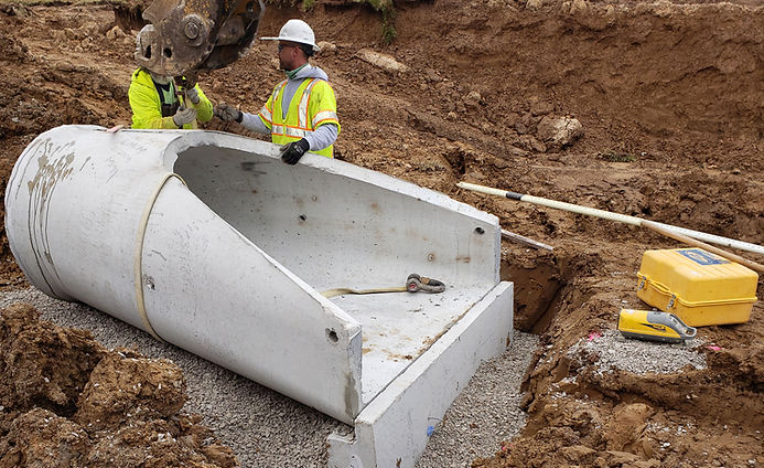 PCX crew with underground utility drainage