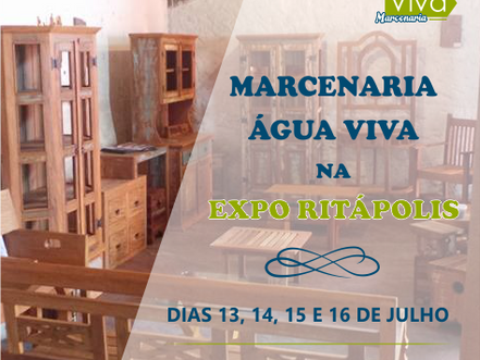 Marcenaria Água Viva expõe móveis na Expo Ritápolis