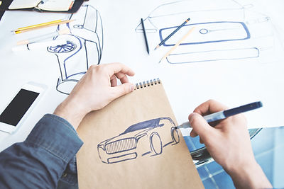 Industiral 디자인 자동차 스케치