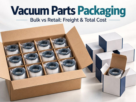 Bulk and retail vacuum parts packaging options compared for freight and total cost