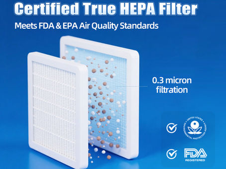 Certified True HEPA Filter - Meets FDA & EPA Air Quality Standards