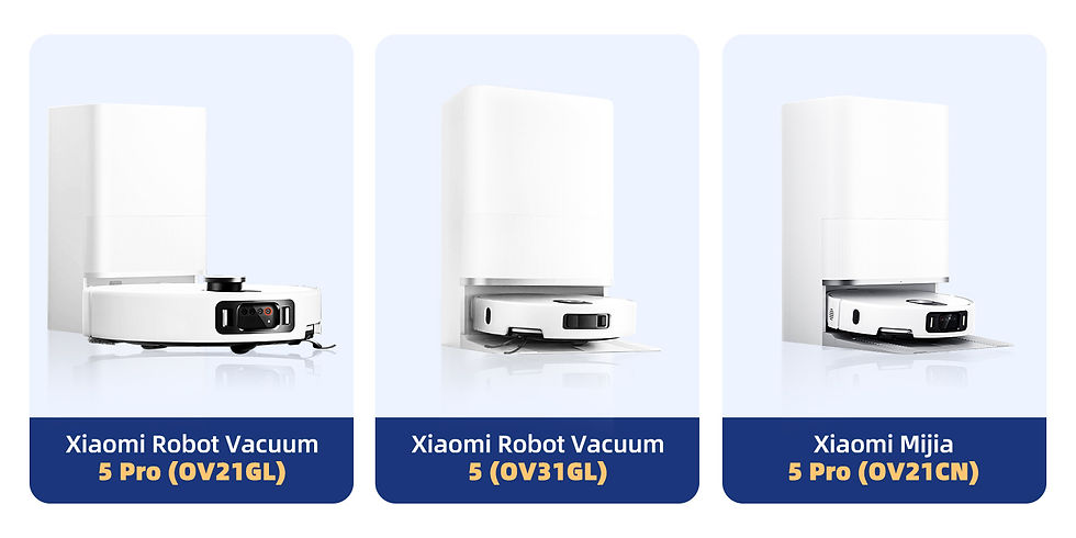 Xiaomi Mijia 5 Pro (OV21CN), Robot Vacuum 5 Pro (OV21GL), and Robot Vacuum 5 (OV31GL)