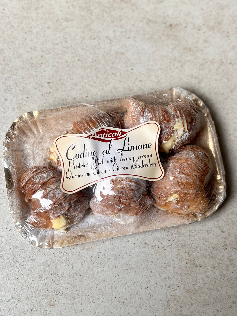 Anticoli Codine pastries al Limone available at Shelford Delicatessen, Cambridge UK