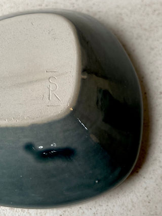Sari Rikken bowl showing makers tag at Iris Lifestyle, Cambridge UK