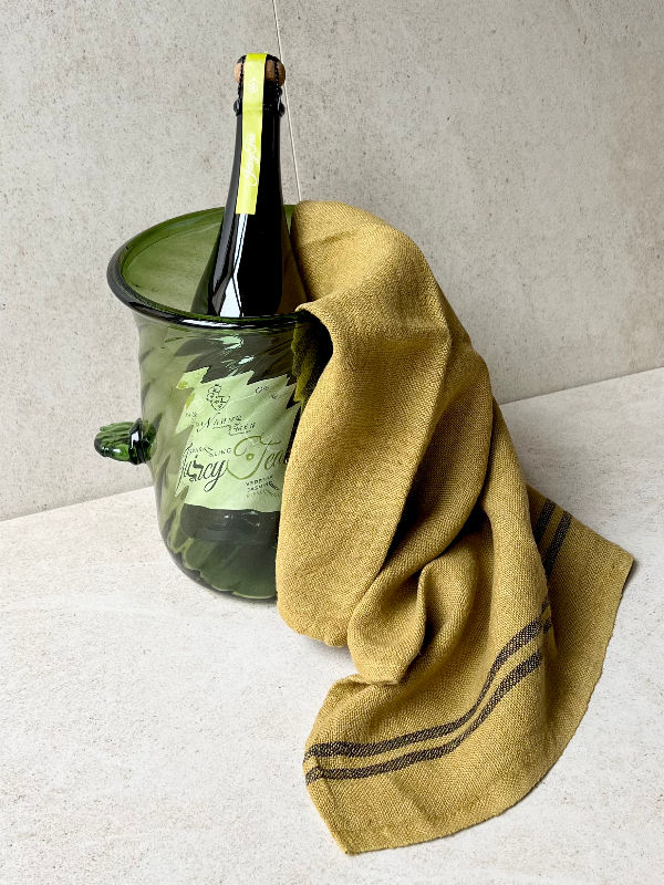 Thumbnail: Charvet Editions  Rustic French Pure Linen Country Teatowel in Kraft available at Iris Lifestyle, Cambridge UK