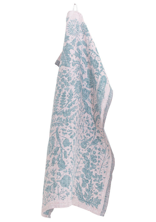 Thumbnail: Villiyrtit teatowel in rose-petroleum by Lapuan Kankurit