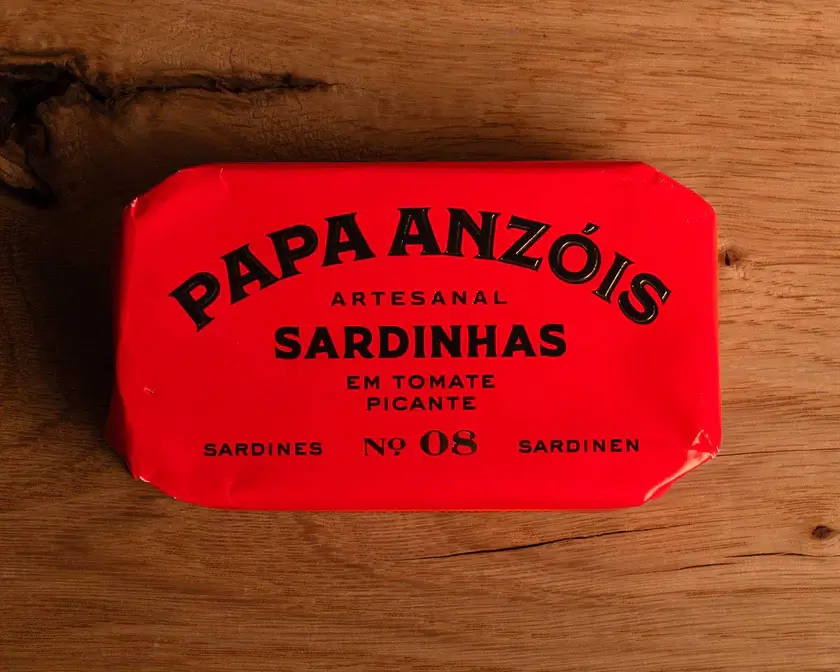 Papa Anzóis Sardines in Spicy Tomato Sauce available from Shelford Delicatessen Cambridge UK