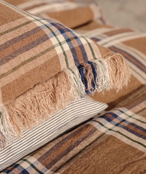 LIBECO 100% LINEN Cushion pillow cover in BATSI available at IRIS Lifestyle in Cambridge UK