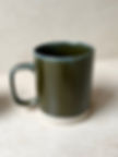 Thumbnail: Kinta Cer Cyl hand thrown mugs in seaweed green glaze available at Iris Lifestyle, Great Shelford, Cambridge UK.