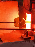 Glass blowing furnace at la Soufflerie Studios