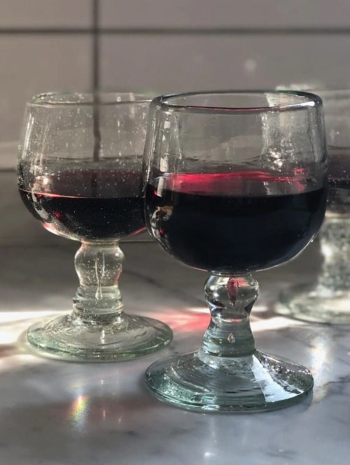 Thumbnail: La Soufflerie handmade Red Wine Glass in clear recycled glass available from Iris Lifestyle Cambridge UK