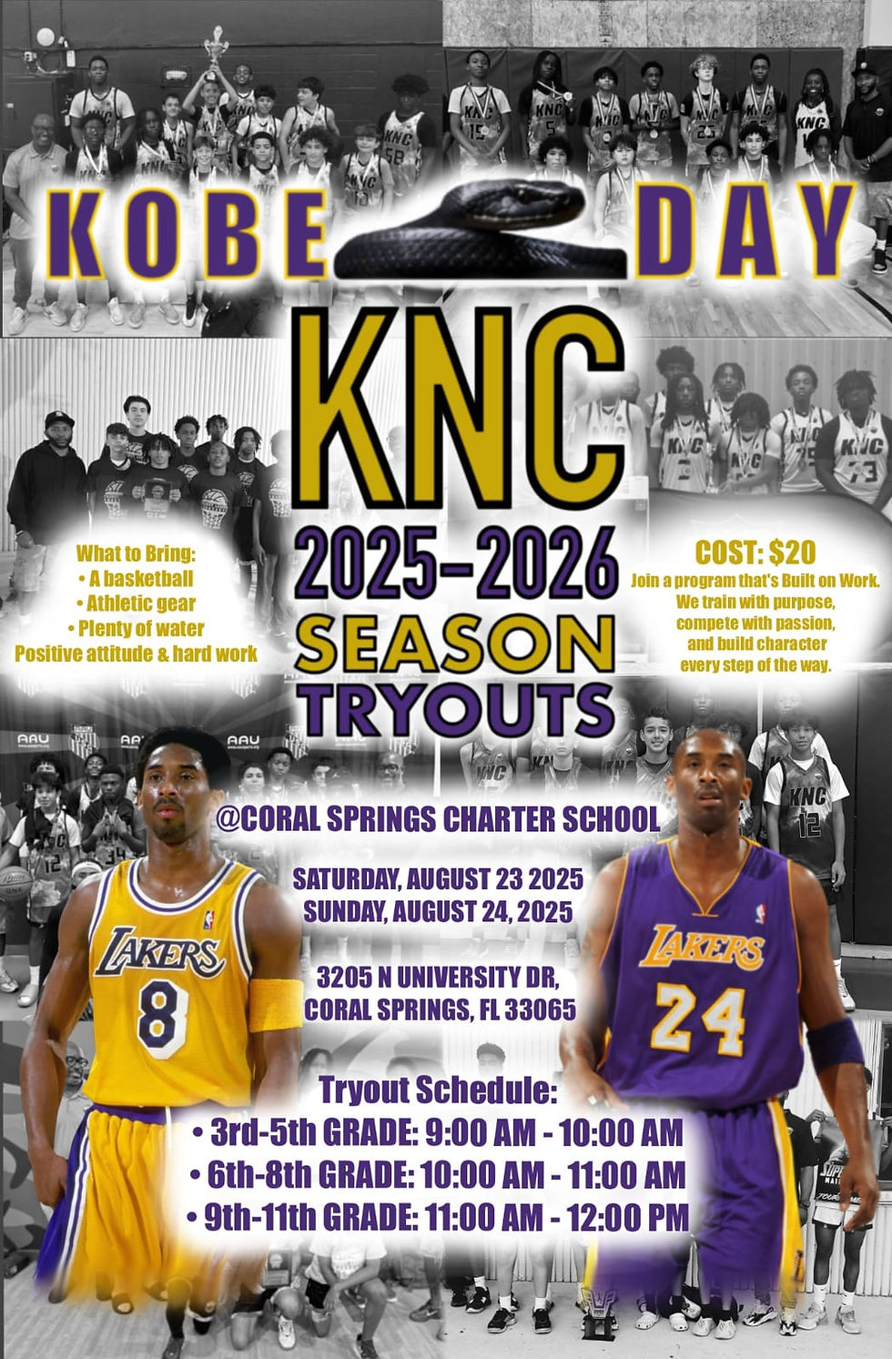 KOBE DAY (Sunday) KNC 2025-26 SEASON TRYOUTS