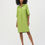 Miniature : Robe chemisier vert verdure vue de face