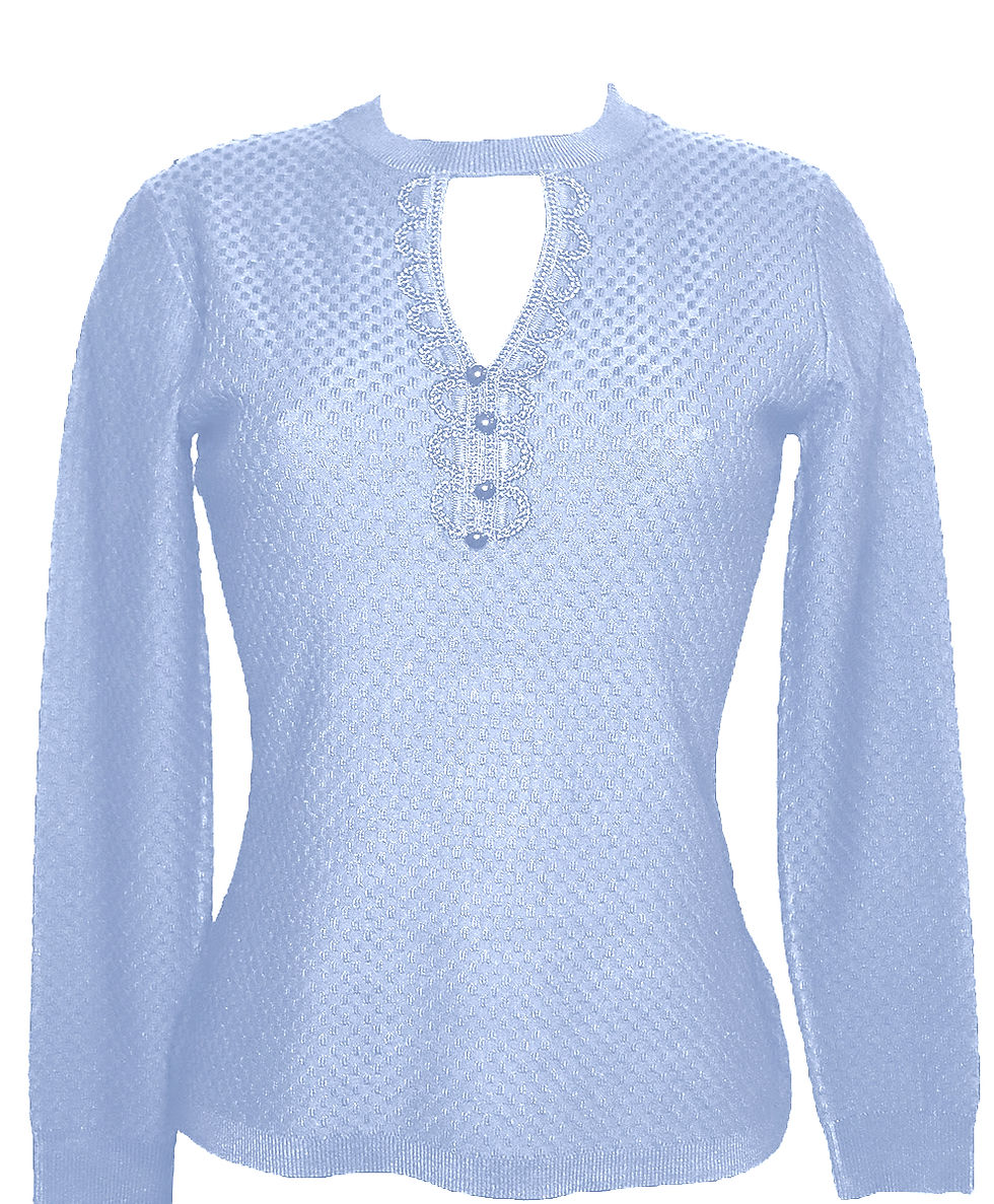 Chandail bleu poudre vue de face