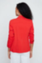 Veston coupe jeans rouge scarlate vue de dos