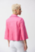 Veste trapèze en faux daim avec effet métallisé rose vue de dos
