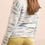 Miniature : Pull col roulé tribal Crème, violet, vert vue de dos