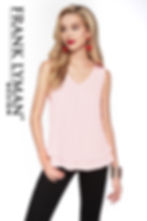 Camisole rose vue de face.