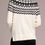 Miniature : Chandail en tricot blanc cassé et noir style Norvégien vue dos