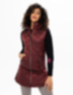 Veste sans manche bourgogne vue de face