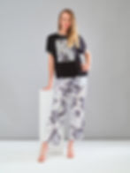 Ensemble chandail et palazzo floral vue de face