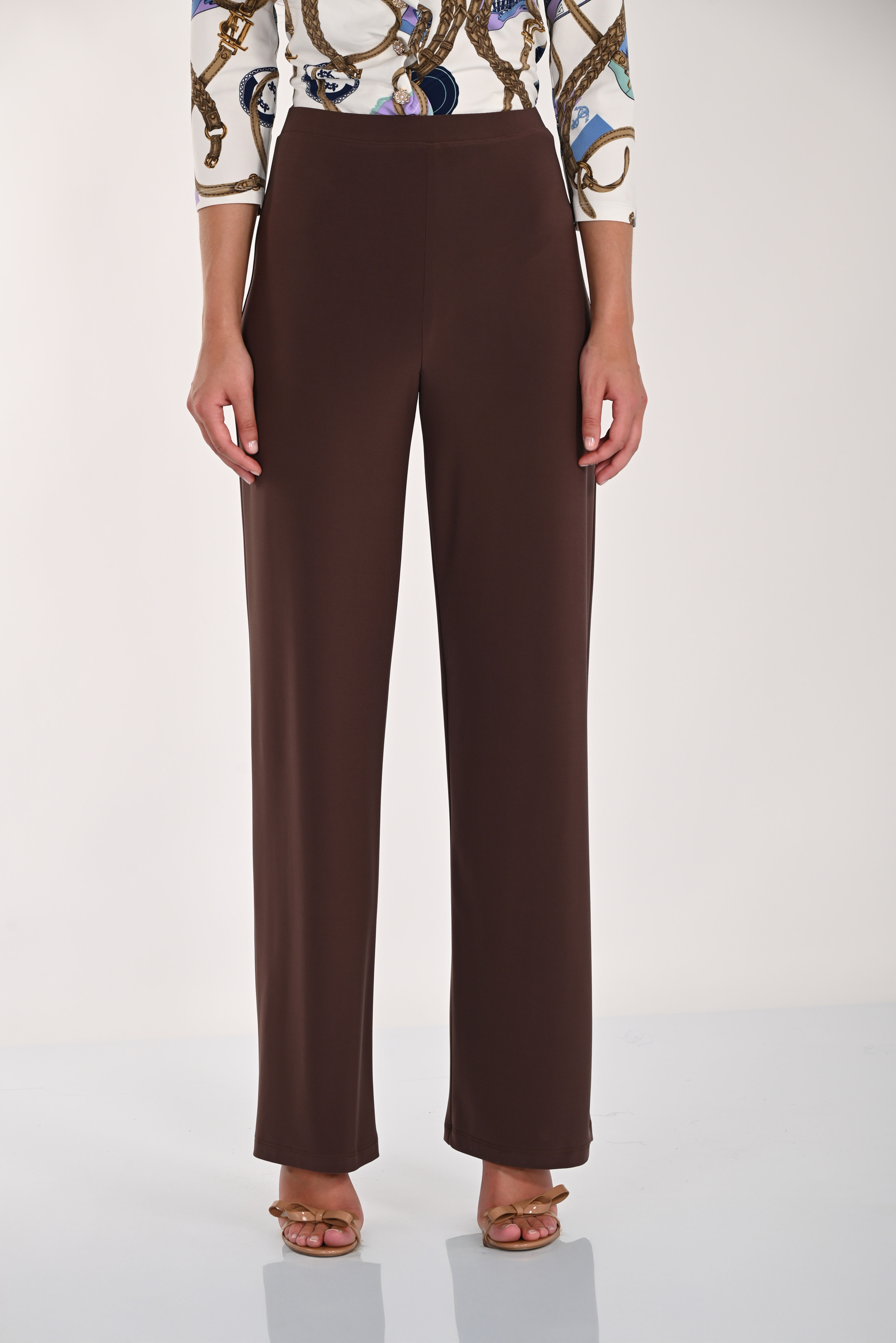 Pantalon brun  large vue de face